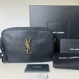 Saint Laurent Black Leather Crossbody Bag